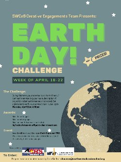Flier announcing Earth Day Challenge